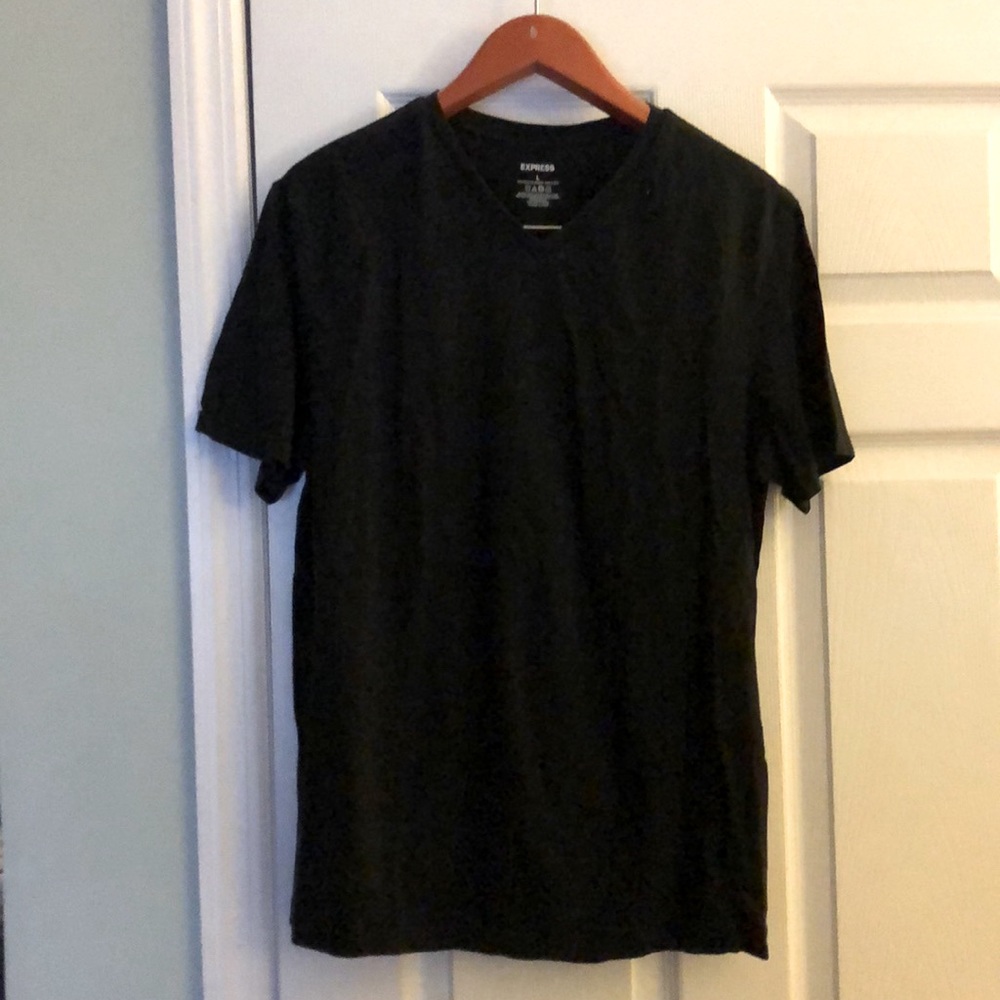 Men’s Black Express V Neck Tee Shirt